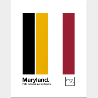 Maryland // Original Minimalist Artwork Poster Design Posters and Art